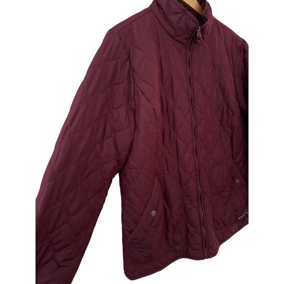 Eddie Bauer Dark Berry Year Round Quilted Field Full Zip Jacket Size XL - Picture 9 of 10